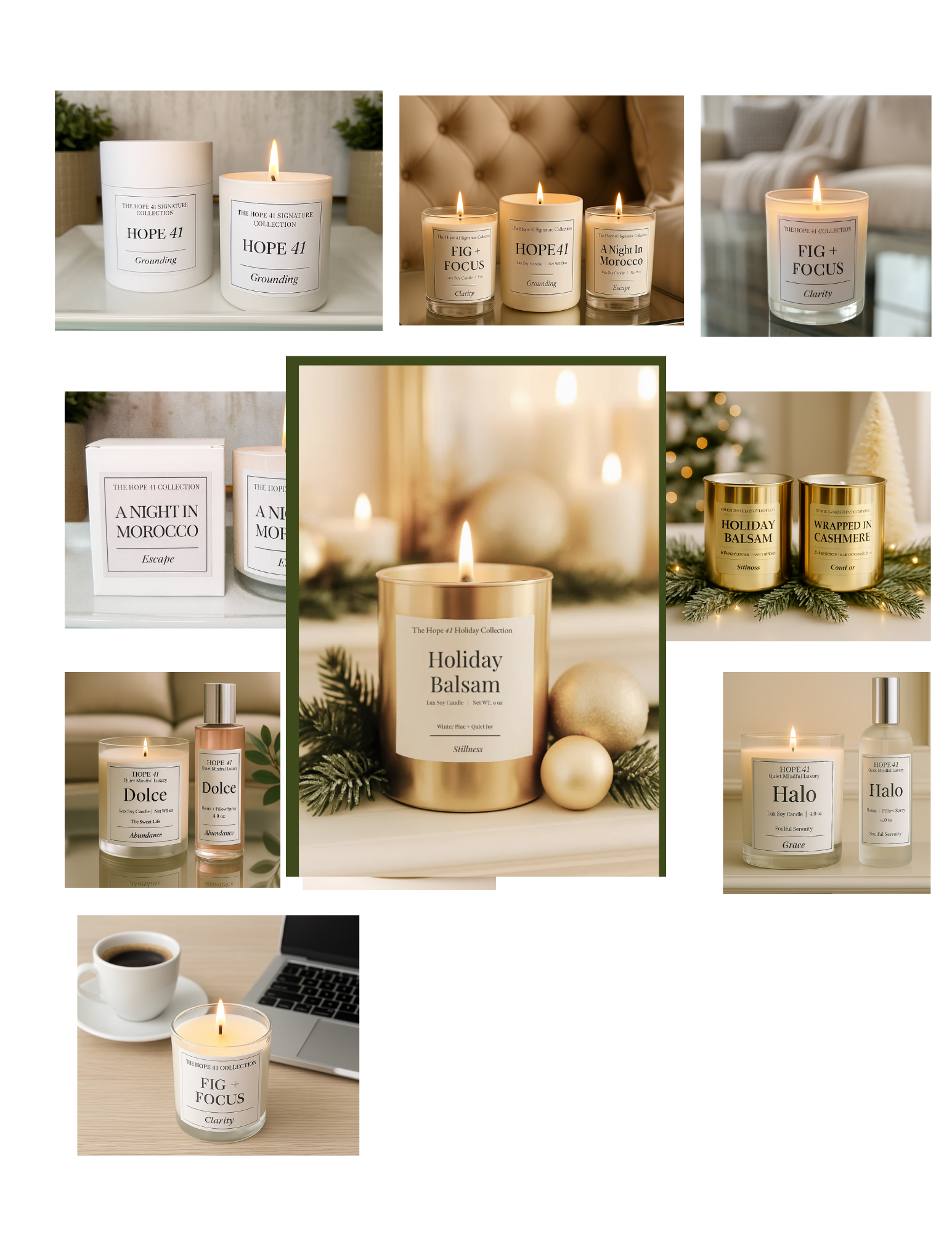 Wrapped In Cashmere - Holiday Collection Candle / Gold Vessel