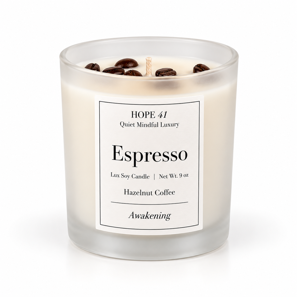 Espresso Candle | Hazelnut Coffee | Luxury Soy Candle | 9oz