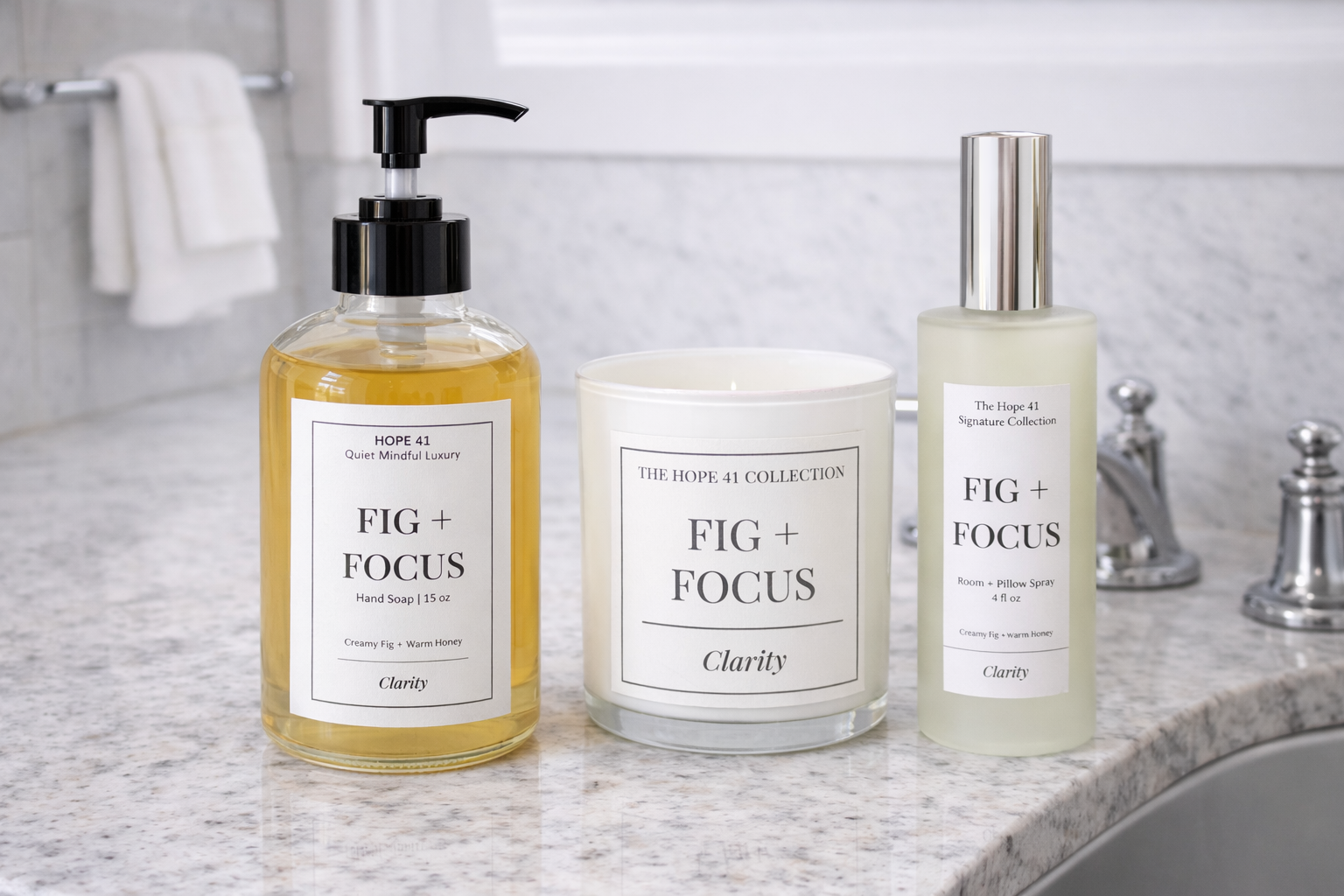 Fig + Focus Trio (Candle + Spray + Hand Soap)
