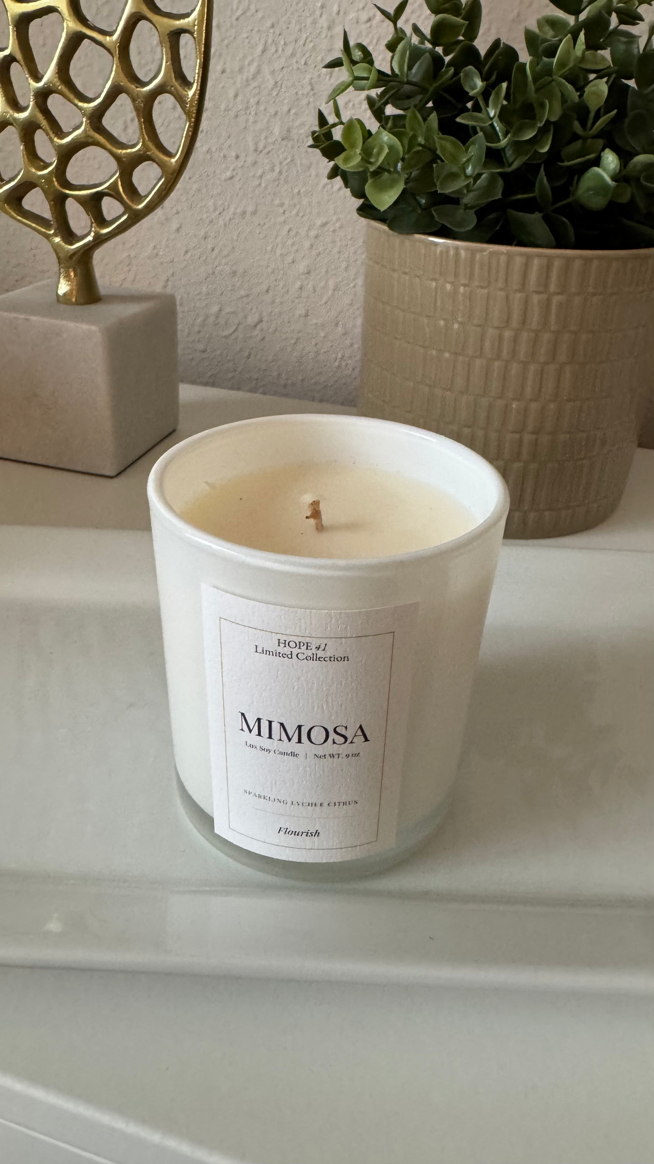 Mimosa - Limited Edition Luxury Soy Candle (9 oz)