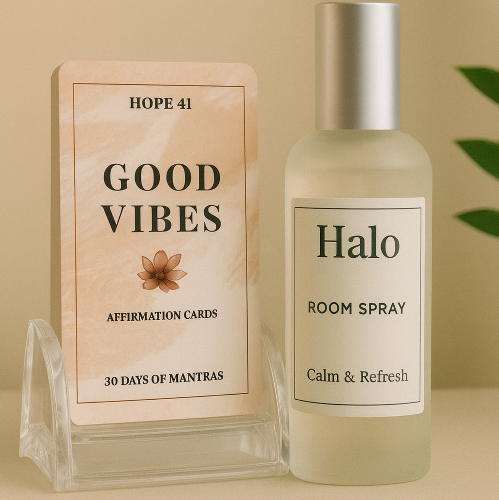 Mini Glow Set (Halo Room Spray + Good Vibes Affirmation Cards)