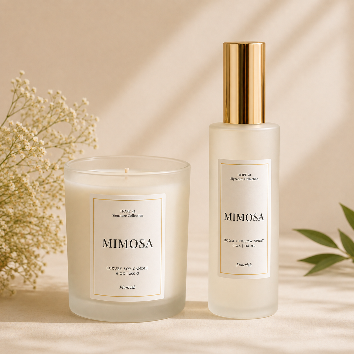 Mimosa Duo (Candle + Room Spray)