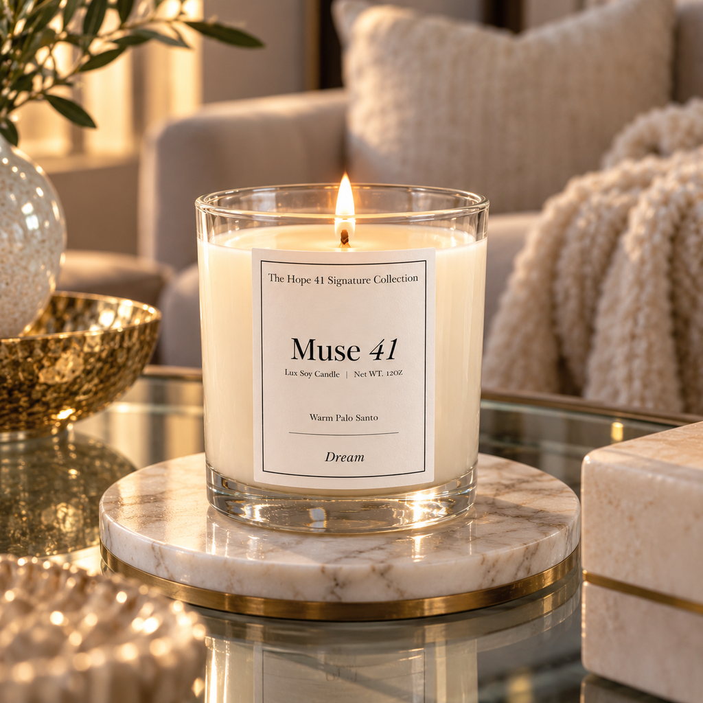 Muse 41 | Warm Palo Santo | Luxury Soy Candle | 9 oz