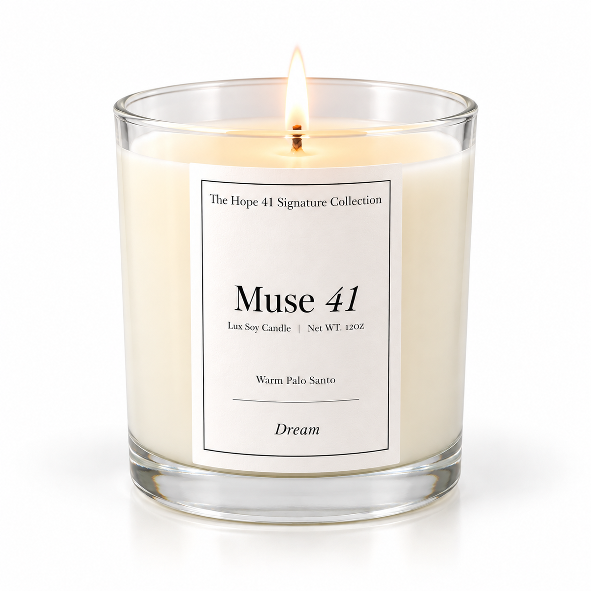 Muse 41 | Warm Palo Santo | Luxury Soy Candle | 9 oz