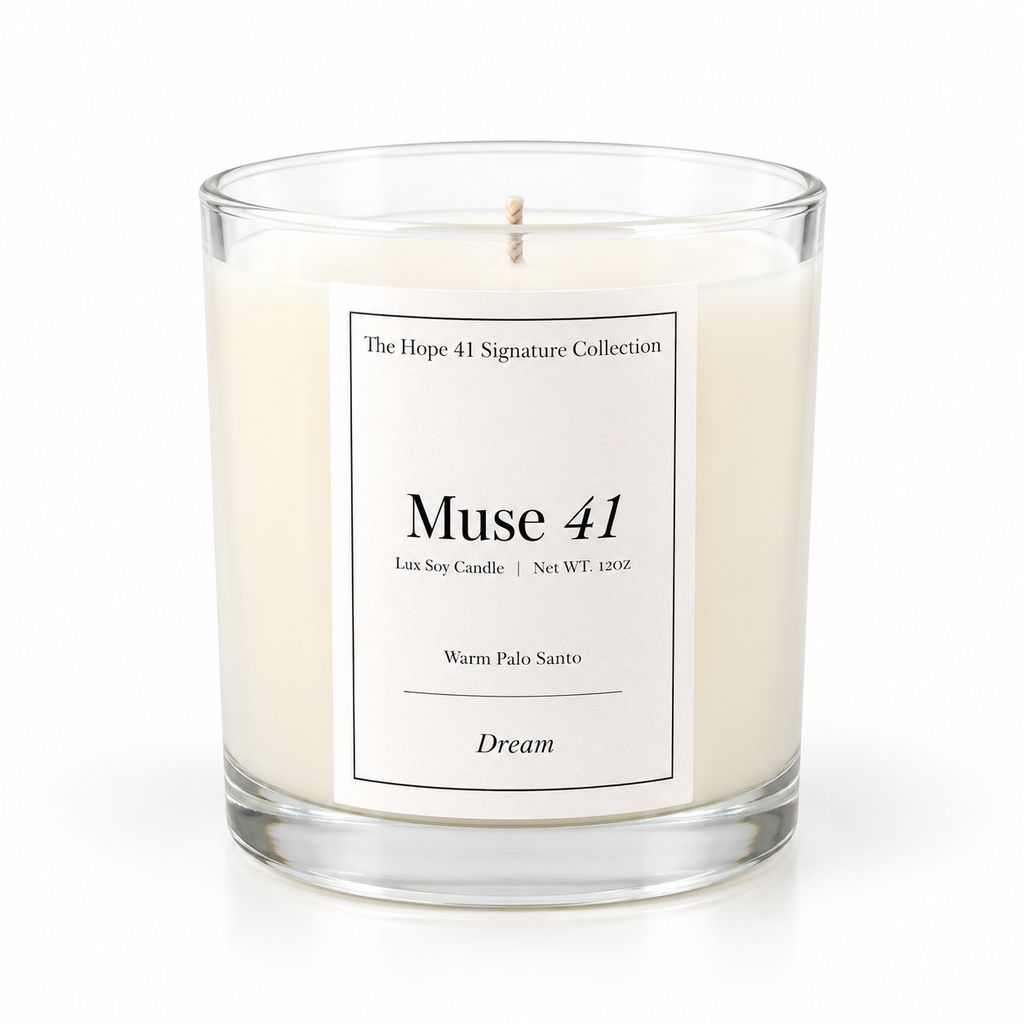 Muse 41 | Warm Palo Santo | Luxury Soy Candle | 9 oz