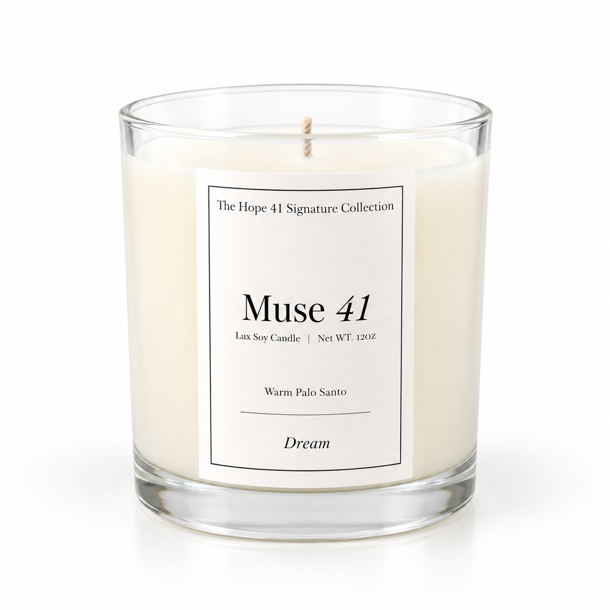 Muse 41 | Warm Palo Santo | Luxury Soy Candle | 9 oz