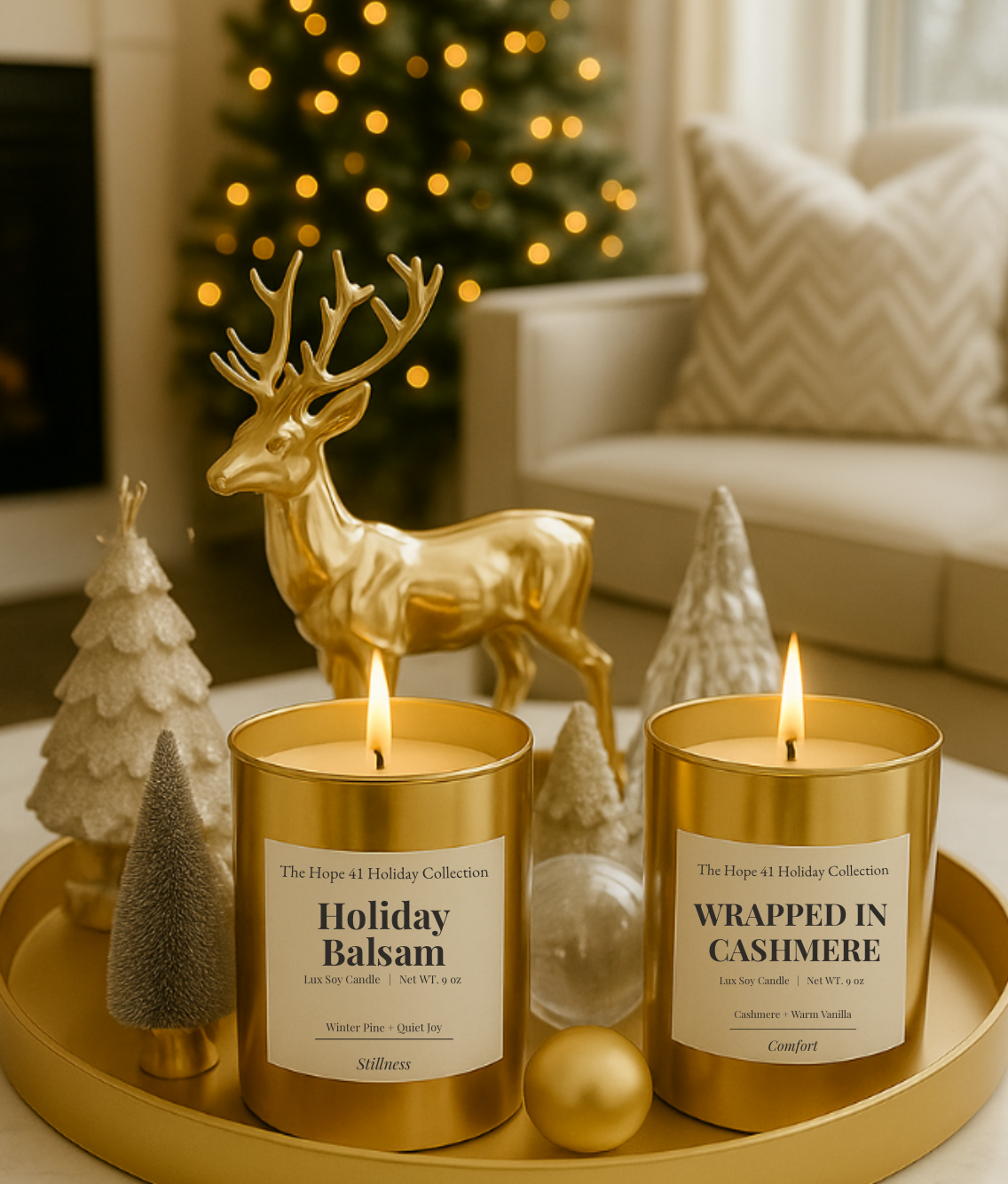Holiday Balsam - Holiday Collection Candle / Gold Vessel